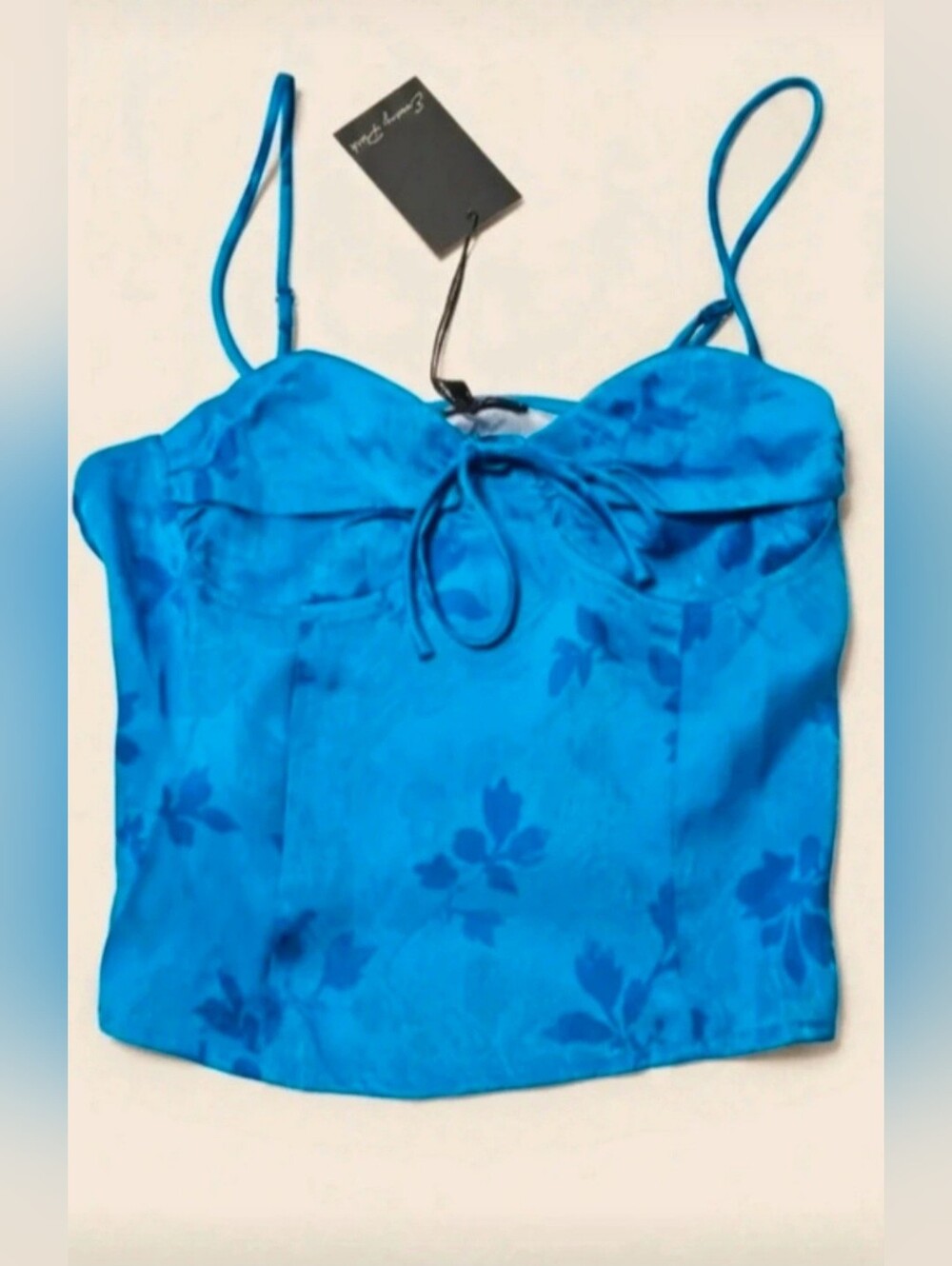 Women's Boutique Floral Corset Camisole - Size Small NWT